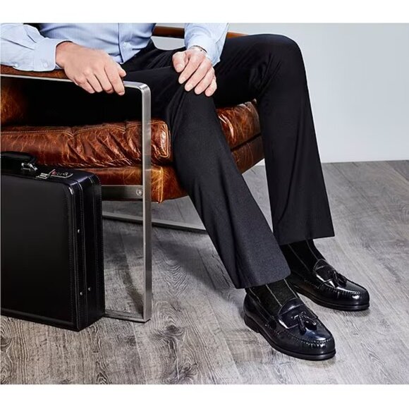 Johnston & Murphy Men's Tassel Dress Loafers Shoes size 10.5W Ox Blood Burgundy - Picture 2 of 14